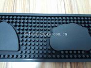Estera suave moldeada logotipo grabada en relieve de la barra del PVC del silicón negro de goma de goma de los productos
