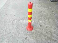 Poste de goma moldeado postes flexibles anaranjados del delineador del tráfico de los productos los 75cm