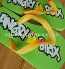 SGS de goma del calzado del PVC del diseño de los pájaros de las chancletas de la playa del verano del deslizador de la historieta