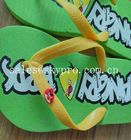 SGS de goma del calzado del PVC del diseño de los pájaros de las chancletas de la playa del verano del deslizador de la historieta