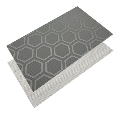 2 Cinturón transportador de PVC de patrón hexagonal de seis barras resistente al deslizamiento