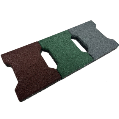 Alfombra de caucho en forma de H para absorción de golpes, azulejos de caucho de hueso de perro para reducir el daño, azulejos de suelo de caucho para exteriores