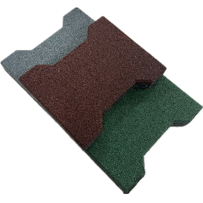Alfombra de caucho en forma de H para absorción de golpes, azulejos de caucho de hueso de perro para reducir el daño, azulejos de suelo de caucho para exteriores