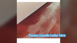 Tela de cuero con relieve de cocodrilo de primera calidad para bolsos y zapatos